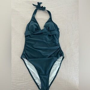 Cupshe Deep Blue One-Piece Swimsuit
